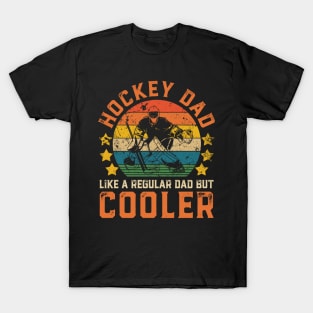 Hockey Dad Funny Vintage Hockey Player Father's Day Gift T-Shirt